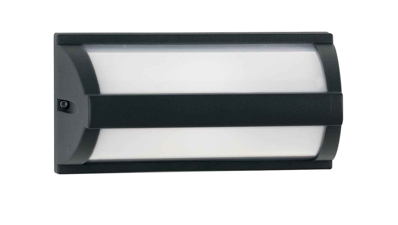 Applique per esterno in alluminio finitura antracite con diffusore opale in policarbonato biemissione+emissione frontale 1XE27 non inclusa BOSTON Applique per esterno in alluminio finitura antracite con diffusore opale in policarbonato biemissione+emissione frontale 1XE27 non inclusa BOSTON